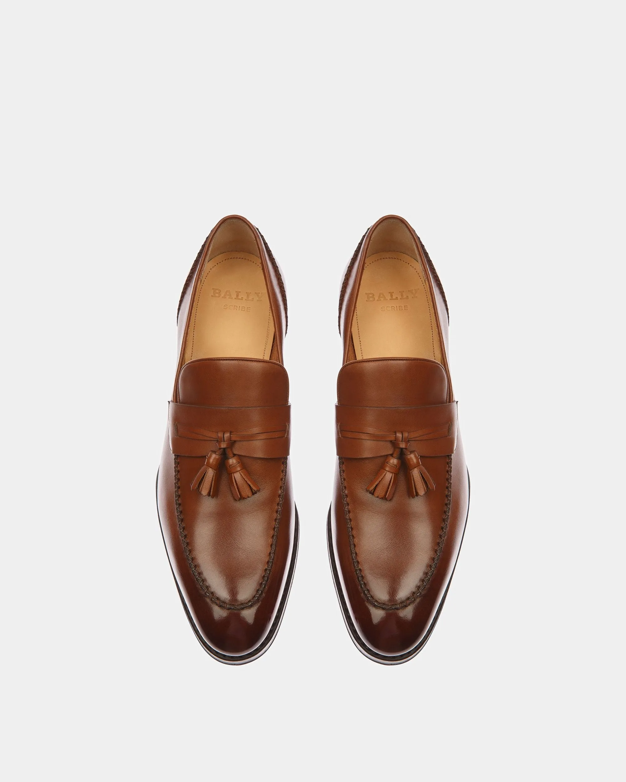 Skenny Leather Loafers In Brown