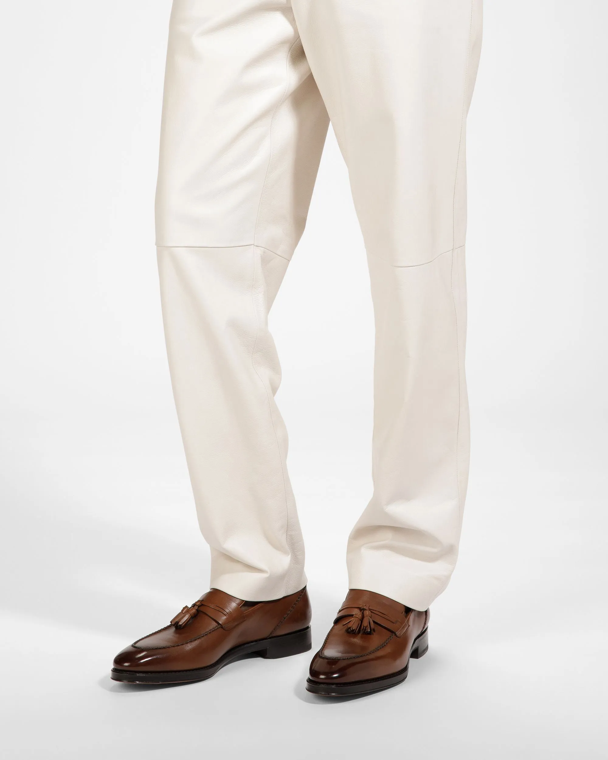 Skenny Leather Loafers In Brown