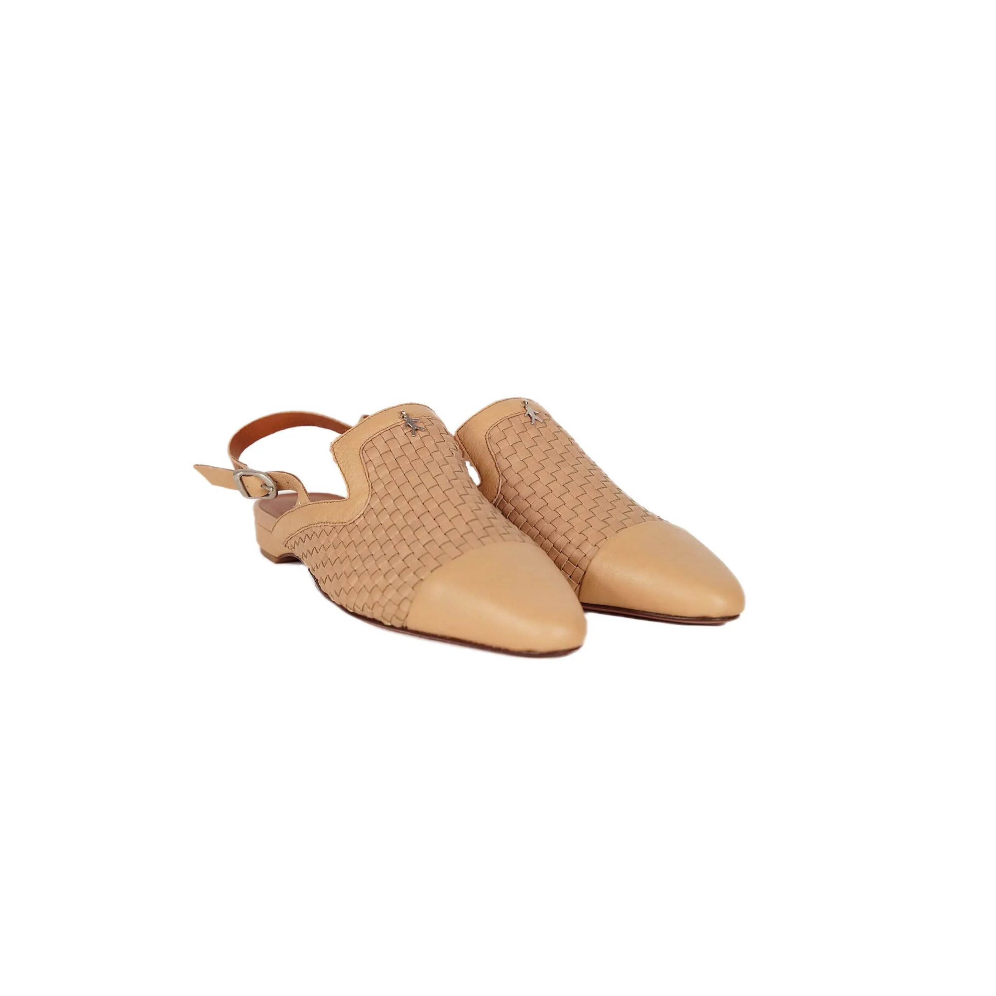 Slingback Shoes Intreccio Soft Fard
