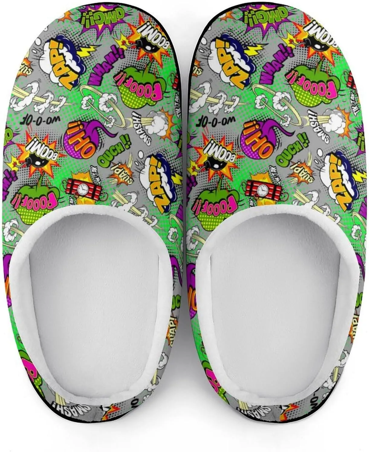 Sloth Happy Halloween Slippers For Women Men Memory Foam Cotton House Clog Slippers Comfy Slip-On Shoes Indoor Outdoor