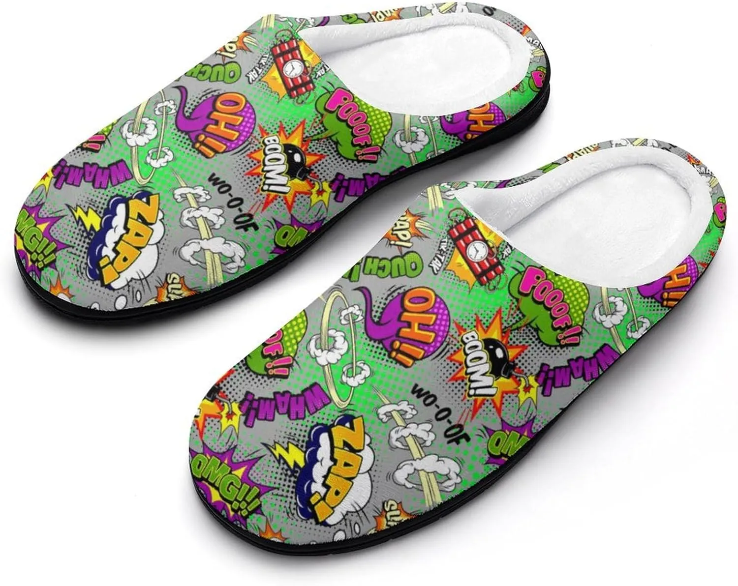 Sloth Happy Halloween Slippers For Women Men Memory Foam Cotton House Clog Slippers Comfy Slip-On Shoes Indoor Outdoor
