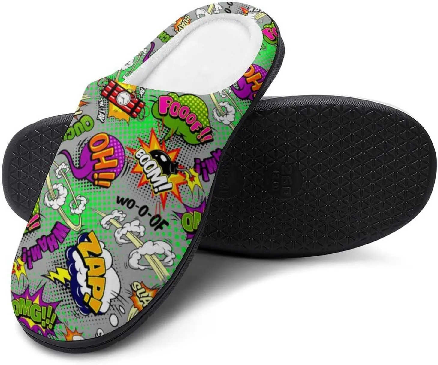 Sloth Happy Halloween Slippers For Women Men Memory Foam Cotton House Clog Slippers Comfy Slip-On Shoes Indoor Outdoor