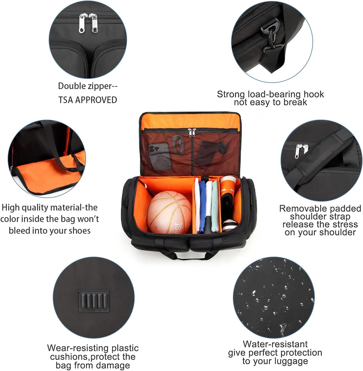 Sneaker Bag Travel Shoes Duffel Bag Men Women Gym Sport Luggage Duffle Carrying Case Bag Divider Adjustable Compartment Portable Soccer Athletic Shoes Carrier Heavy Duty Traveling Accessories