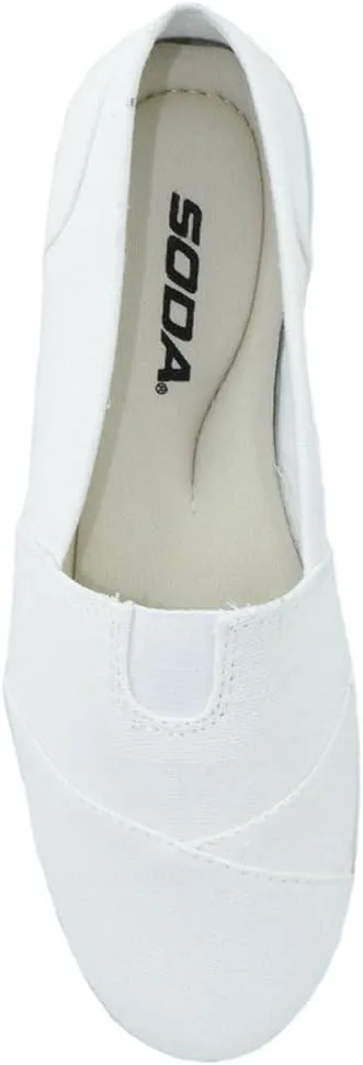 Soda Shoes Women's Obji Round Toe Casual Flat with Padded Insole