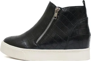 Soda Womens Taylor Nubuck Hight Top Slip On Fashion Sneakers