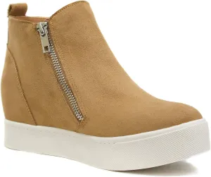 Soda Womens Taylor Nubuck Hight Top Slip On Fashion Sneakers