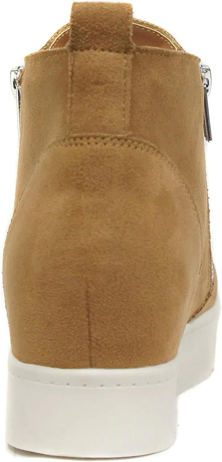 Soda Womens Taylor Nubuck Hight Top Slip On Fashion Sneakers