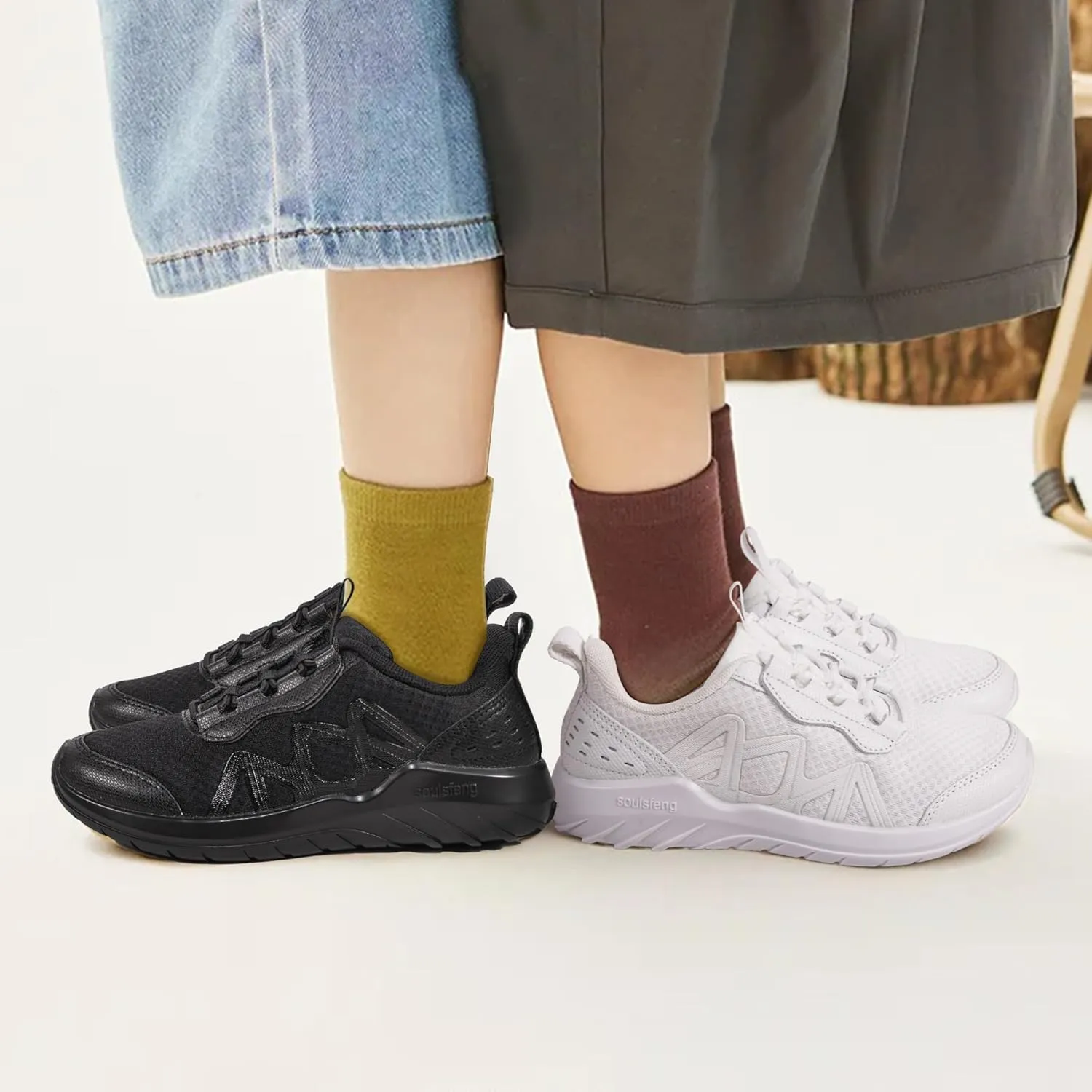 Soulsfeng Kids Tennis Shoes Lightweight Breathable Boys Running Shoe Fashion Walking Sneakers for Girls (Little Kid/Big Kid)