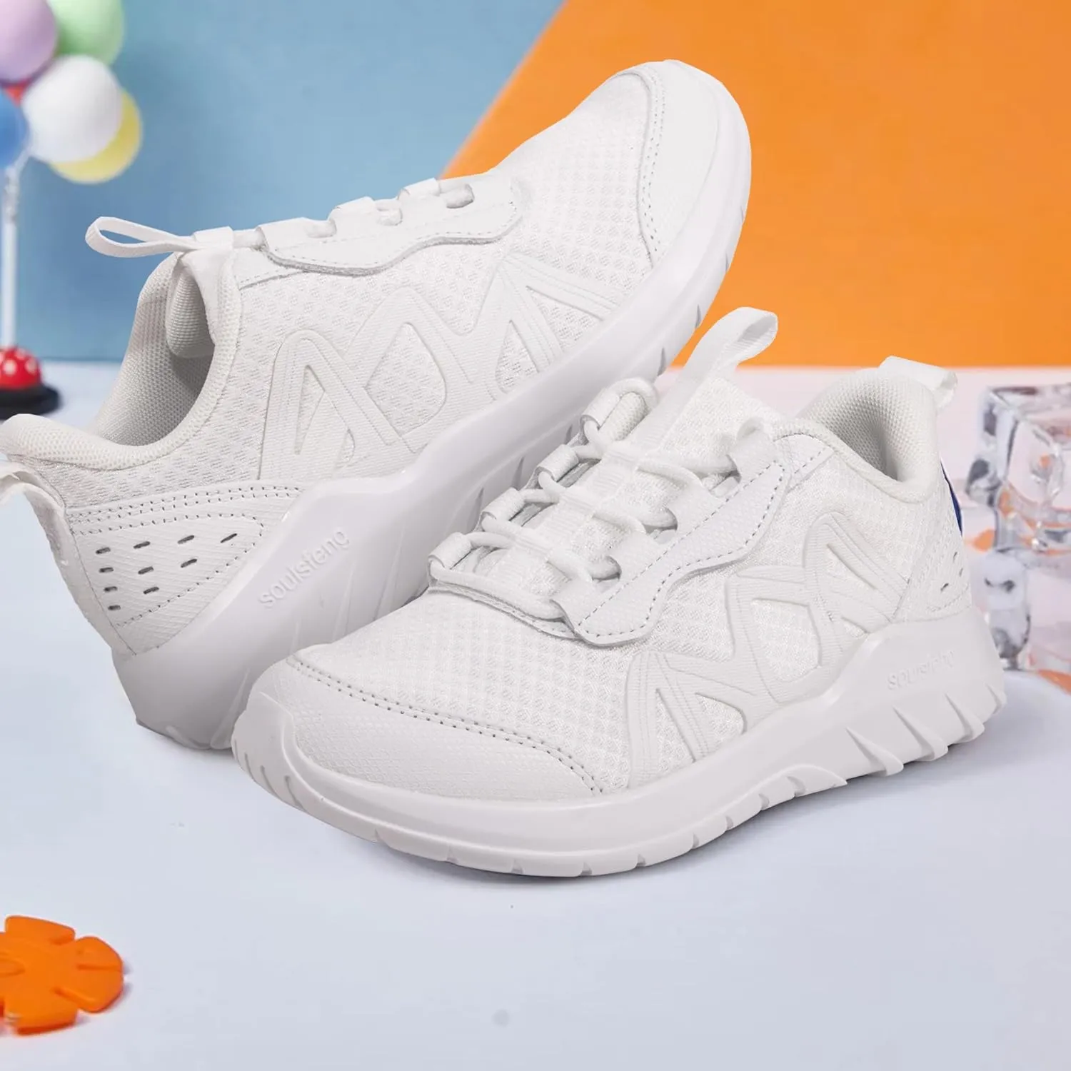 Soulsfeng Kids Tennis Shoes Lightweight Breathable Boys Running Shoe Fashion Walking Sneakers for Girls (Little Kid/Big Kid)