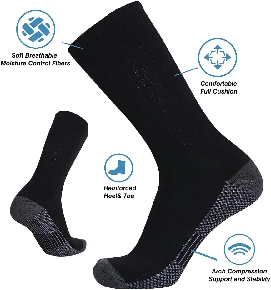 SoxDaddy Men’s 10Pack Athletic Socks,Comfy Cotton Full Cushion Casual Crew Socks