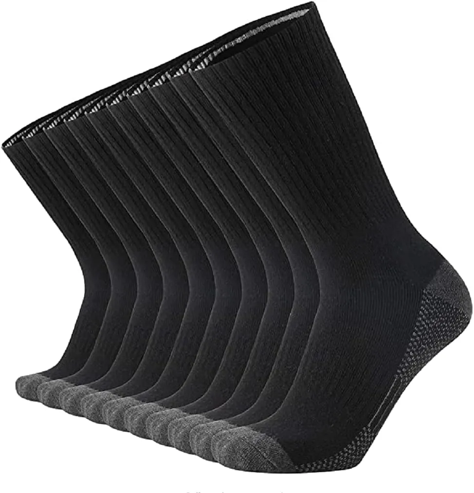 SoxDaddy Men’s 10Pack Athletic Socks,Comfy Cotton Full Cushion Casual Crew Socks