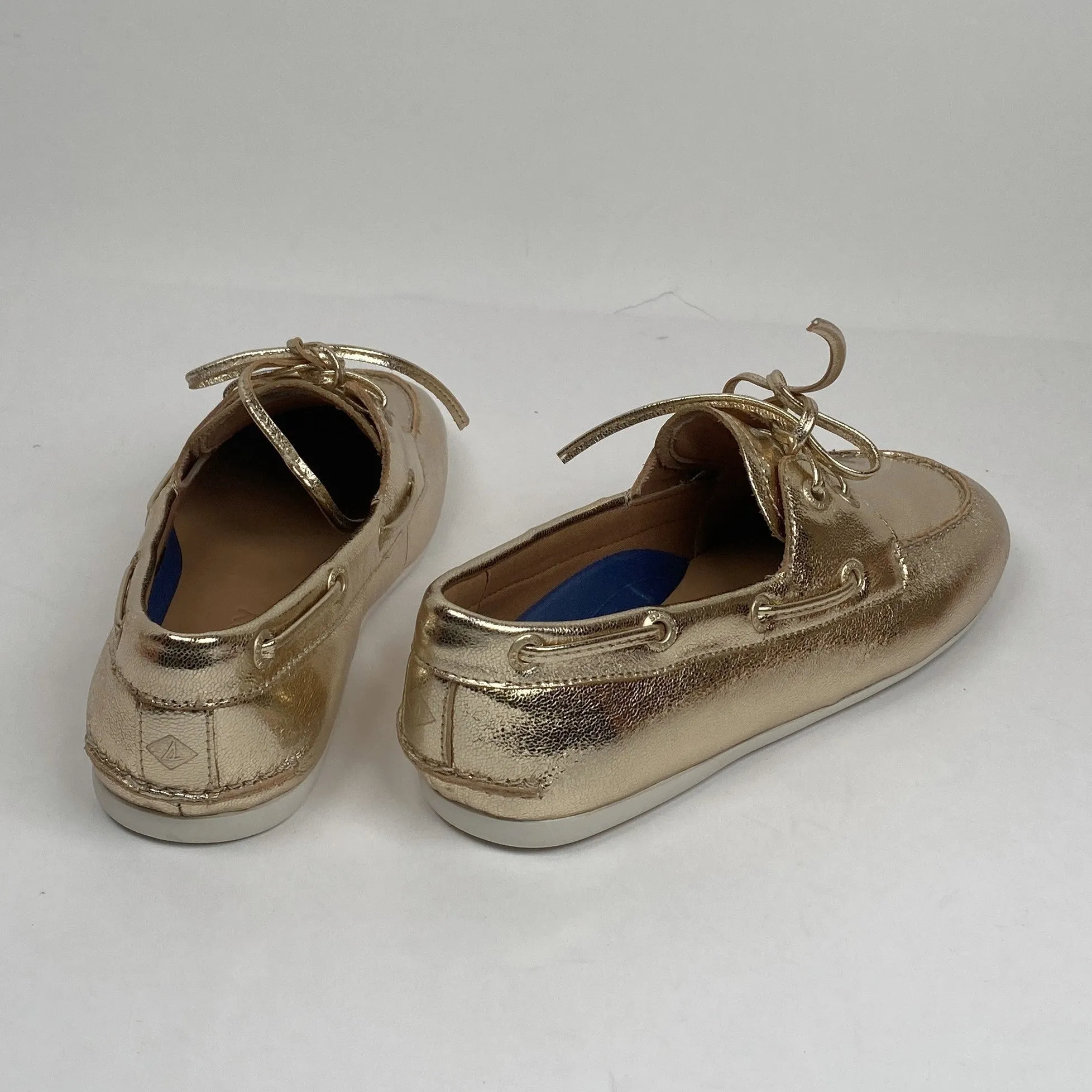 Sperry Slim Gold crinkle