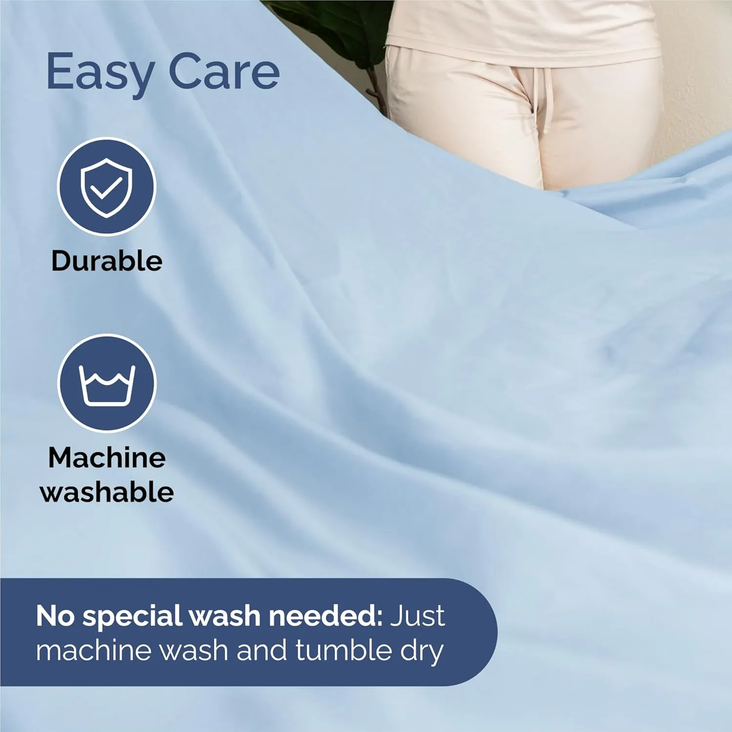 Split King 7 Piece Sheet Set - Breathable & Cooling - Hotel Luxury Bedding for Women, Men, Kids & Teens - 1 Flat & 2 Fitted Sheets & 4 Pillowcases w/ Deep Pockets - Soft and Wrinkle Free - Baby Blue