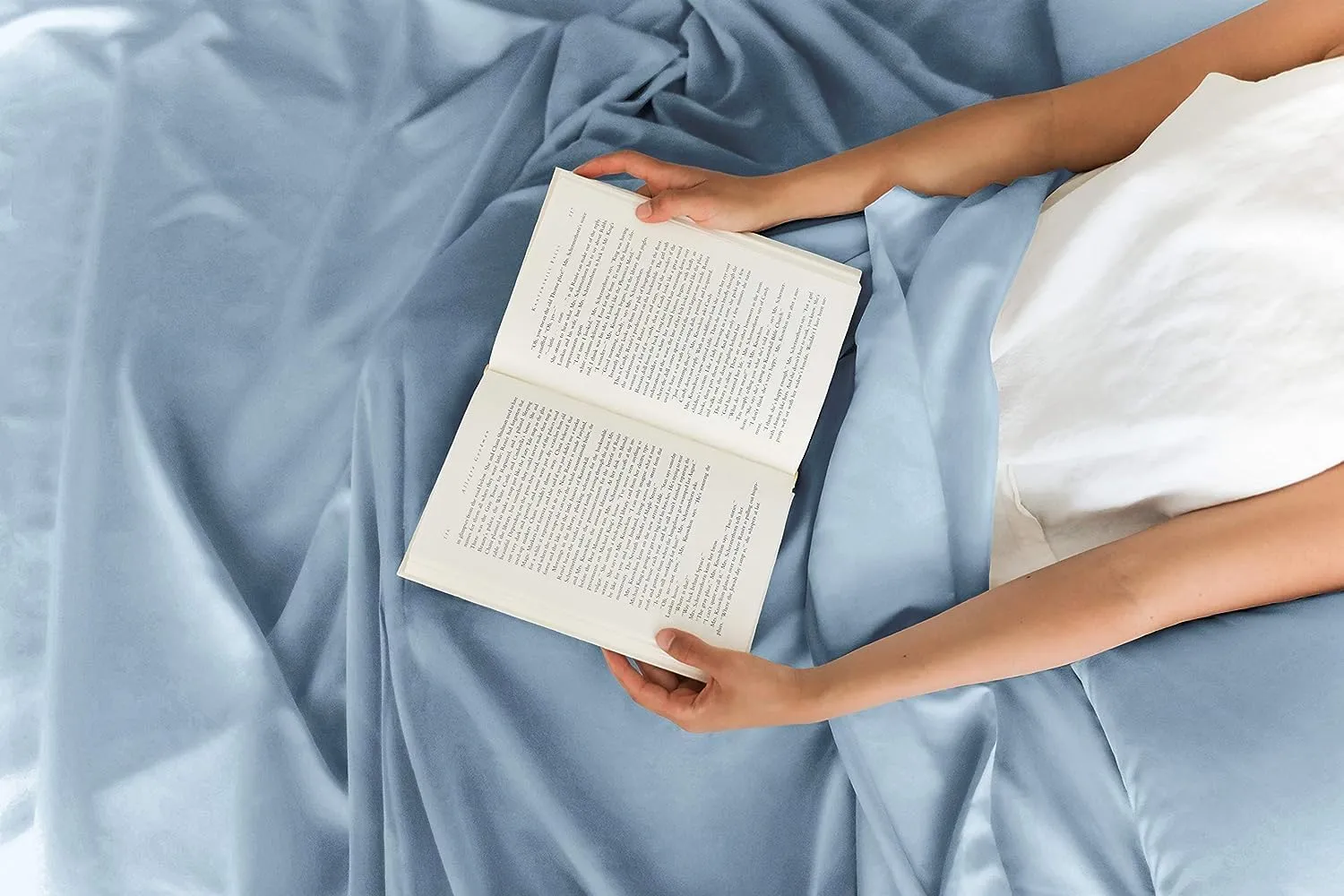 Split King 7 Piece Sheet Set - Breathable & Cooling - Hotel Luxury Bedding for Women, Men, Kids & Teens - 1 Flat & 2 Fitted Sheets & 4 Pillowcases w/ Deep Pockets - Soft and Wrinkle Free - Baby Blue