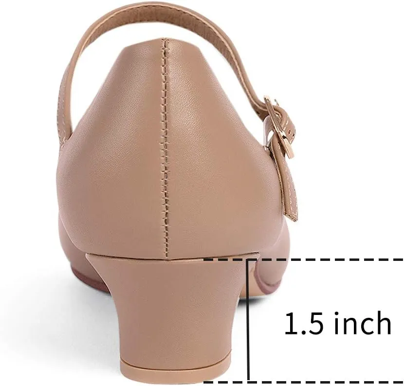 Stelle Character Shoes for Women Dance Shoes 1.5"/2" Ankle Strap Dancing Heels for Ballroom Salsa Tango Flamenco Latin