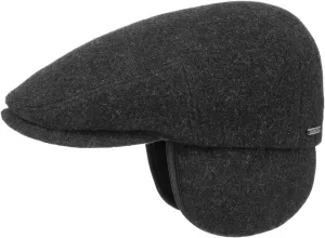 Stetson Kent Wool Earflaps Flat Cap Women/Men | Made in The EU
