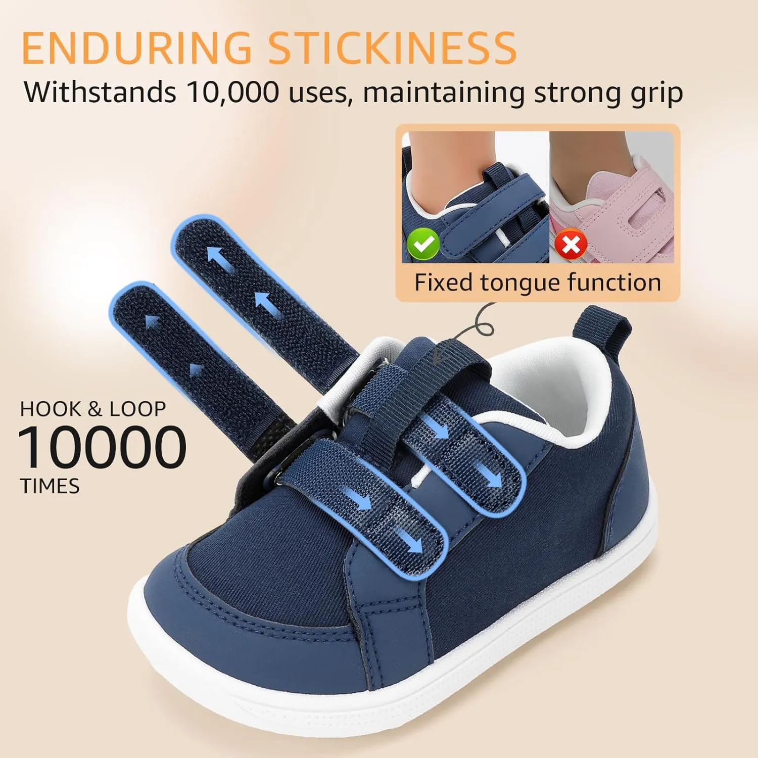 STQ Toddler Wide Toe Box Barefoot Shoes Girls Boys Sneakers Kids Tennis Shoes Lightweight Non-Slip Zero Drop First Walking Shoe Comfort Outdoor Activities School