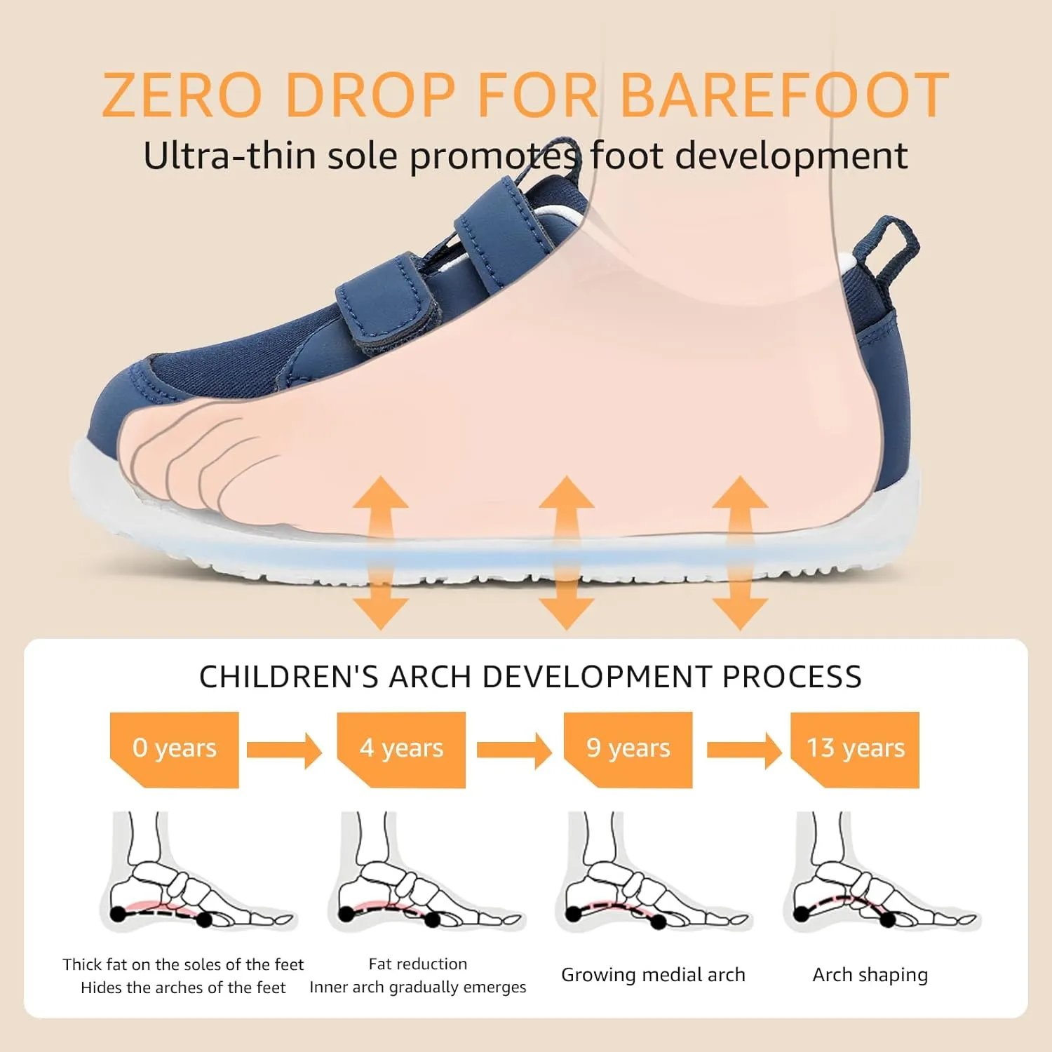 STQ Toddler Wide Toe Box Barefoot Shoes Girls Boys Sneakers Kids Tennis Shoes Lightweight Non-Slip Zero Drop First Walking Shoe Comfort Outdoor Activities School