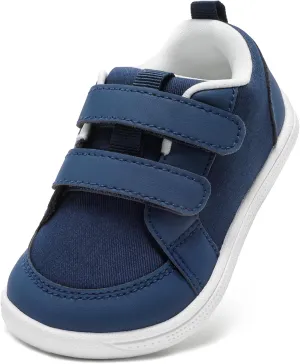 STQ Toddler Wide Toe Box Barefoot Shoes Girls Boys Sneakers Kids Tennis Shoes Lightweight Non-Slip Zero Drop First Walking Shoe Comfort Outdoor Activities School