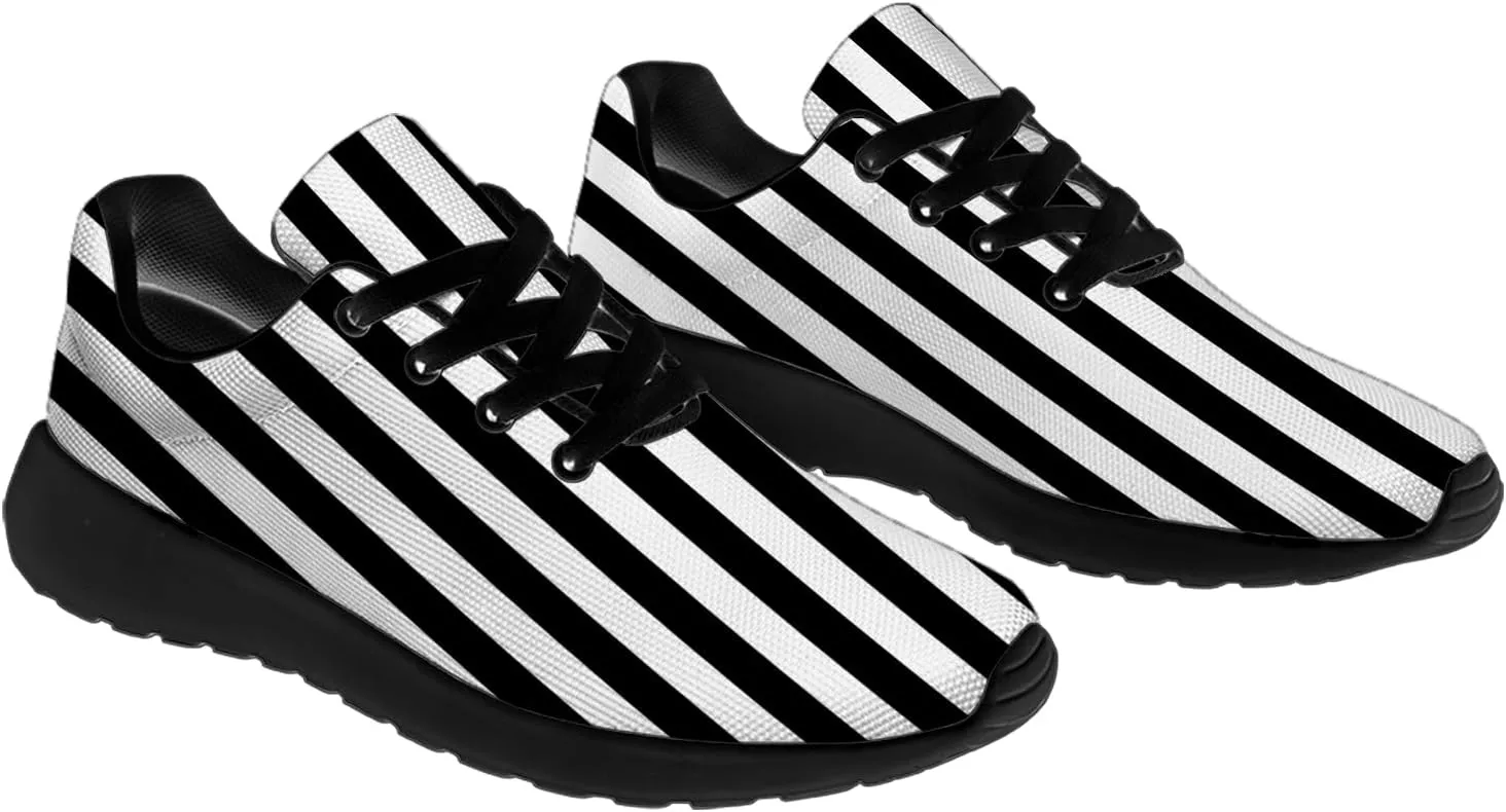 Striped Tennis Shoes for Men Women Running Walking Shoes Gym Athletic Sneakers Gifts for Mom Dad