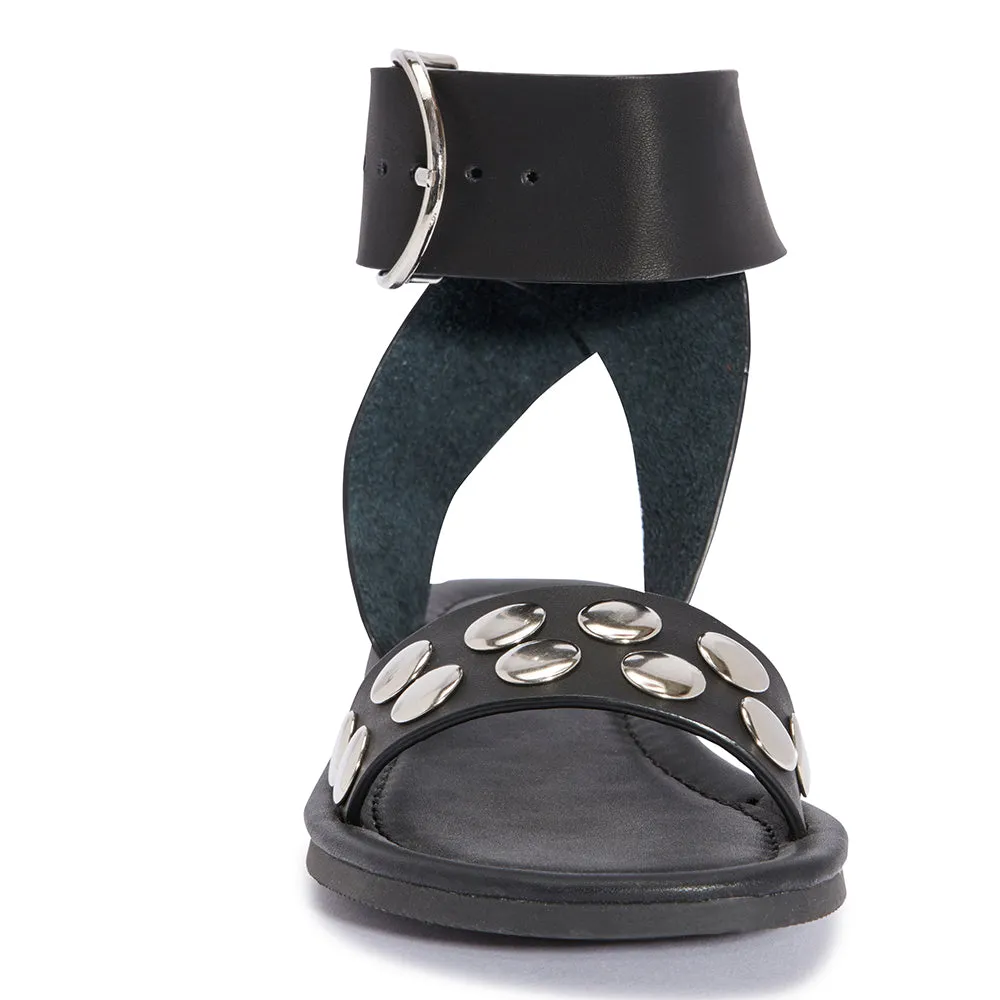 Studded flat sandal