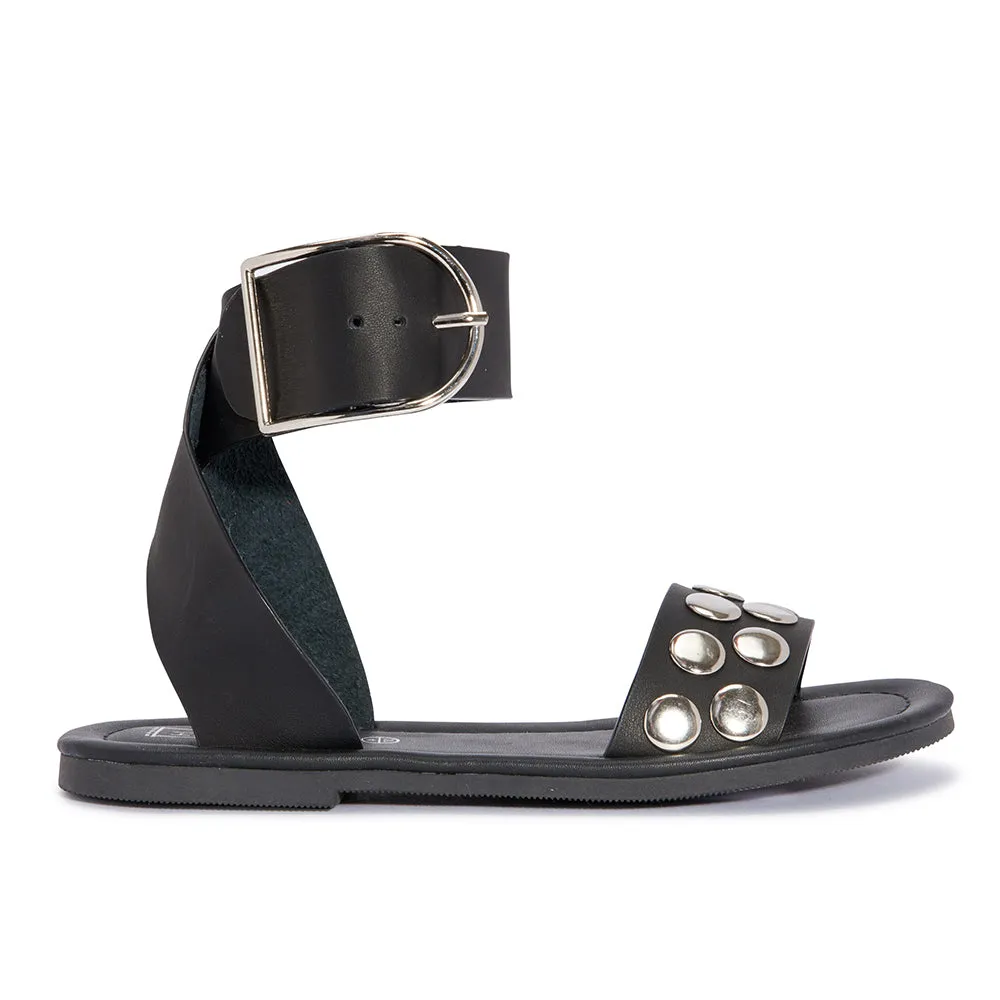 Studded flat sandal