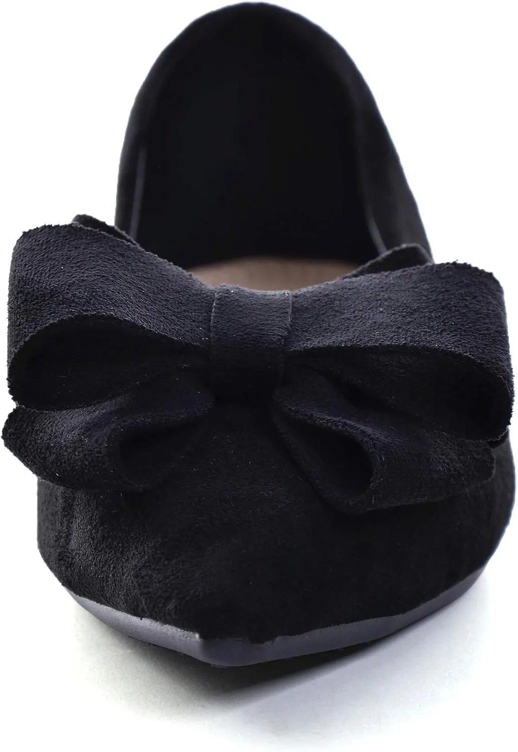 Stunner Womens Bowknot Flower Ballet Flats Pointed Toe Soft Dress Shoes