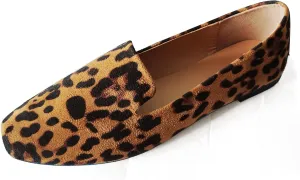 Suede Loafers for Women Flat Shoes Slip On Casual Shoes Comfortable Soft