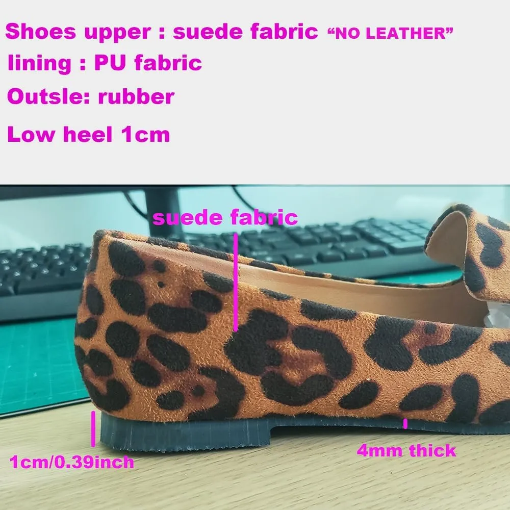 Suede Loafers for Women Flat Shoes Slip On Casual Shoes Comfortable Soft
