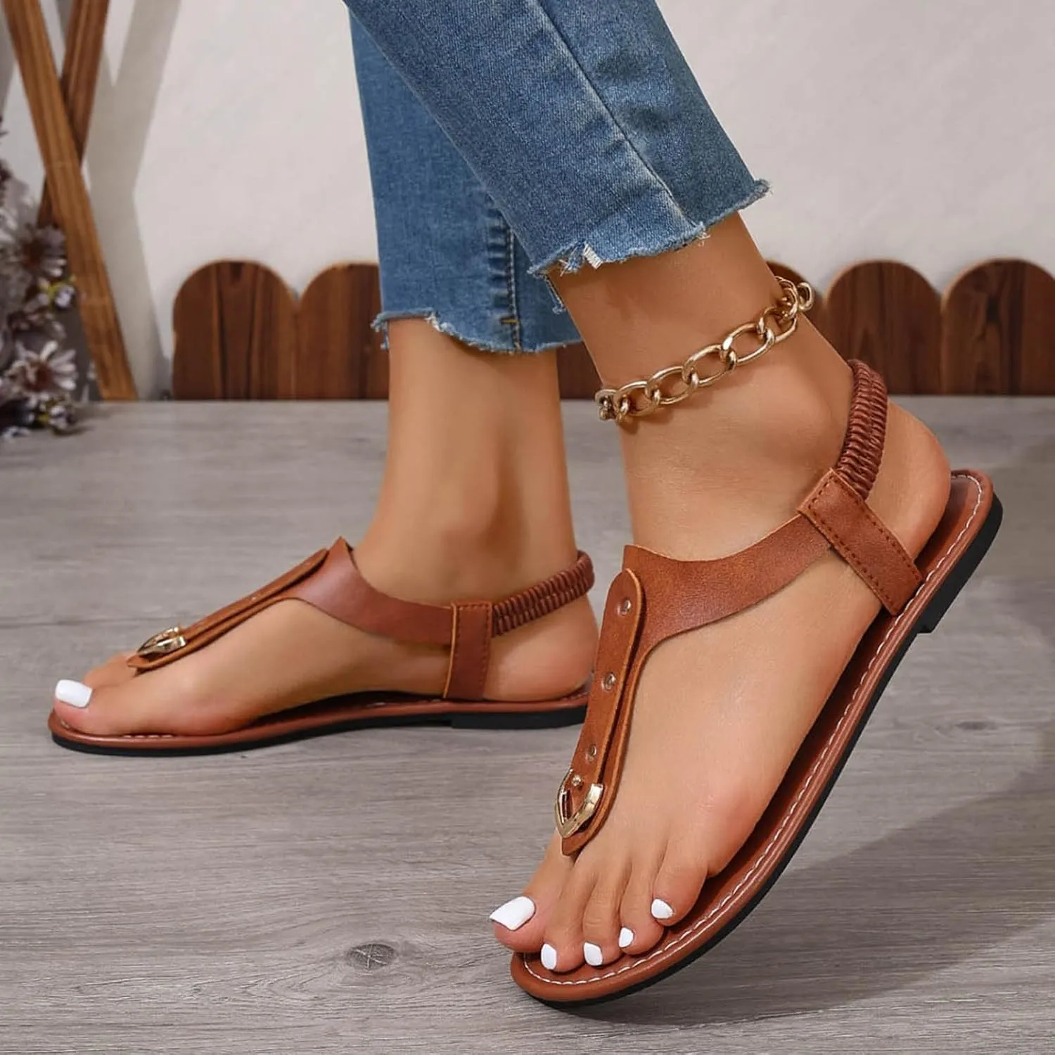 Summer Home Household Indoor Slip Thick Soled PVC Women Slippers Extra Wide Shoes Memory Foam Wedge Sandals for Women