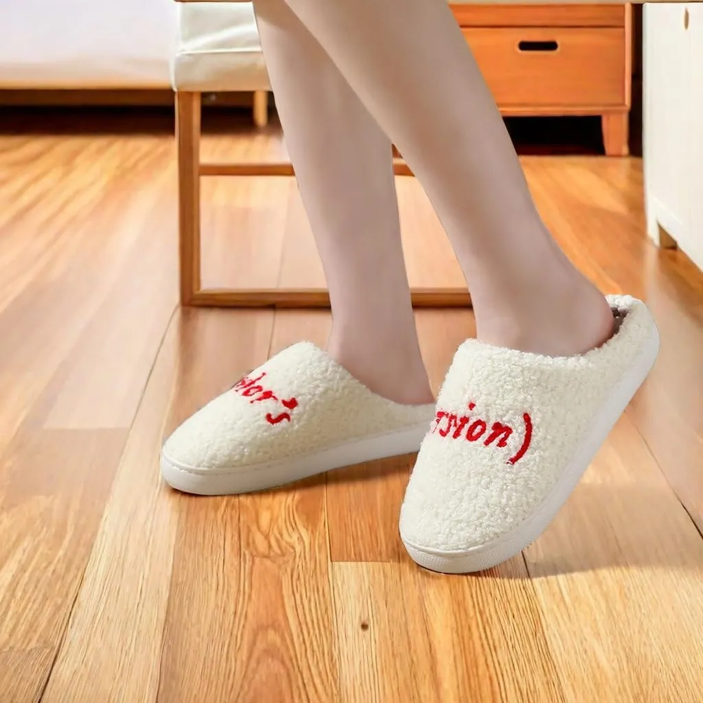 Taylor's Comfy Bedroom Slippers - Cute Ladies Cozy Fluffy Fuzzy House Slippers With Soft Memory Foam Insole