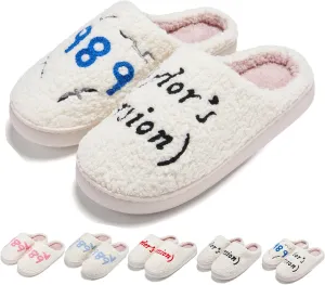 Taylor's Comfy Bedroom Slippers - Cute Ladies Cozy Fluffy Fuzzy House Slippers With Soft Memory Foam Insole