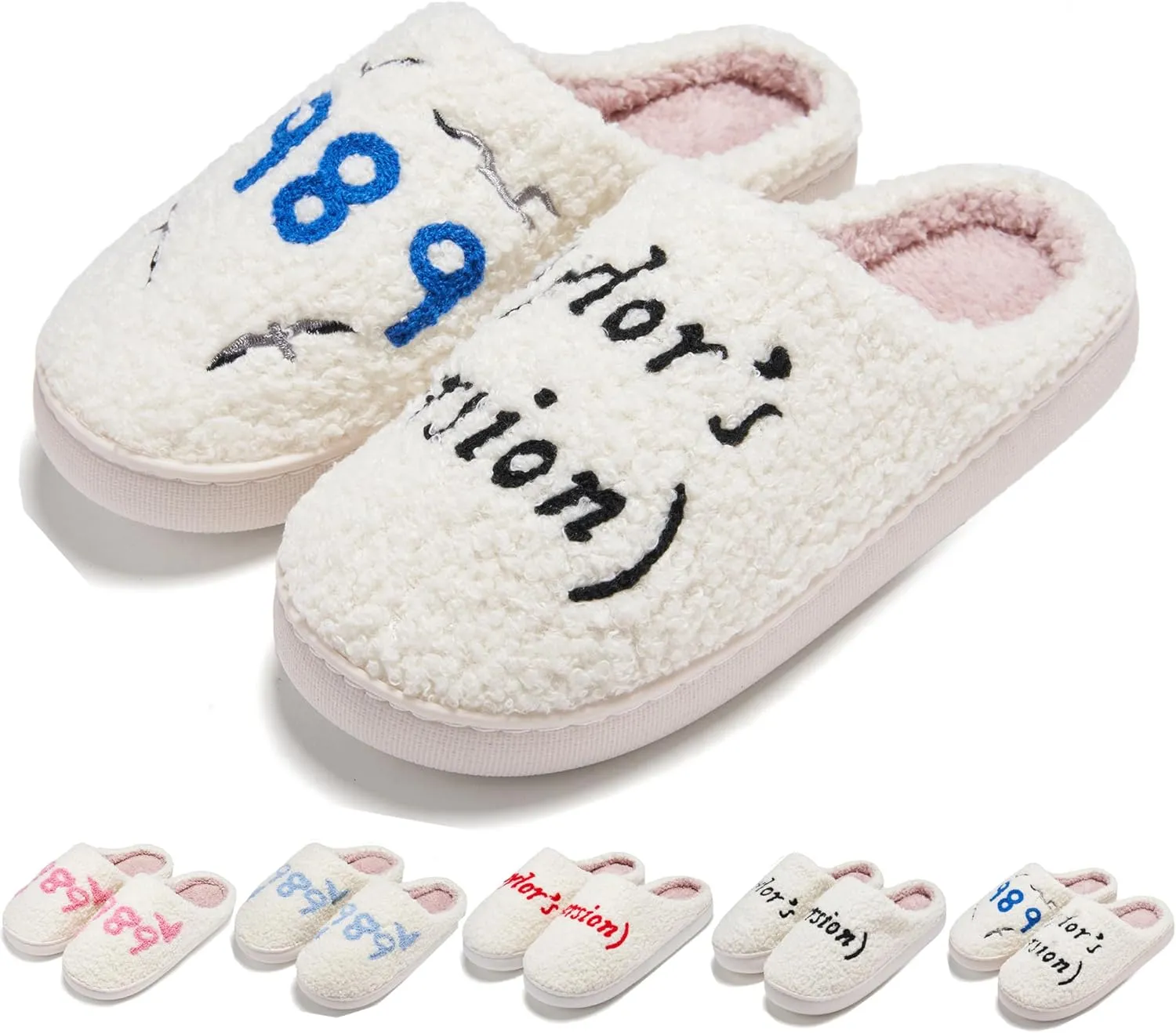 Taylor's Comfy Bedroom Slippers - Cute Ladies Cozy Fluffy Fuzzy House Slippers With Soft Memory Foam Insole