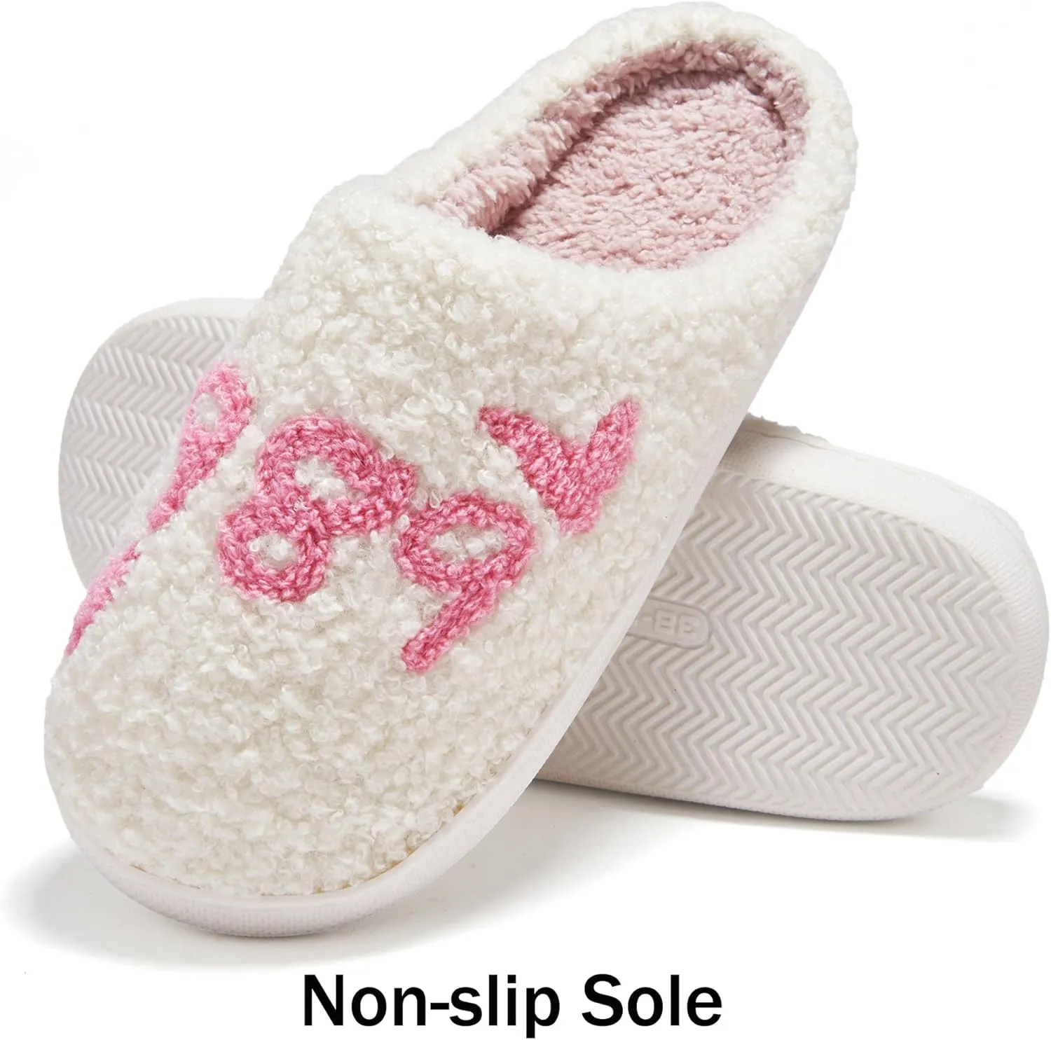 Taylor's Comfy Bedroom Slippers - Cute Ladies Cozy Fluffy Fuzzy House Slippers With Soft Memory Foam Insole