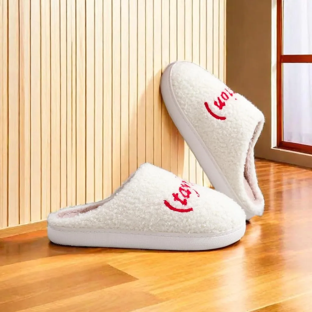 Taylor's Comfy Bedroom Slippers - Cute Ladies Cozy Fluffy Fuzzy House Slippers With Soft Memory Foam Insole