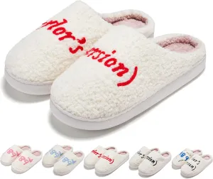 Taylor's Comfy Bedroom Slippers - Cute Ladies Cozy Fluffy Fuzzy House Slippers With Soft Memory Foam Insole