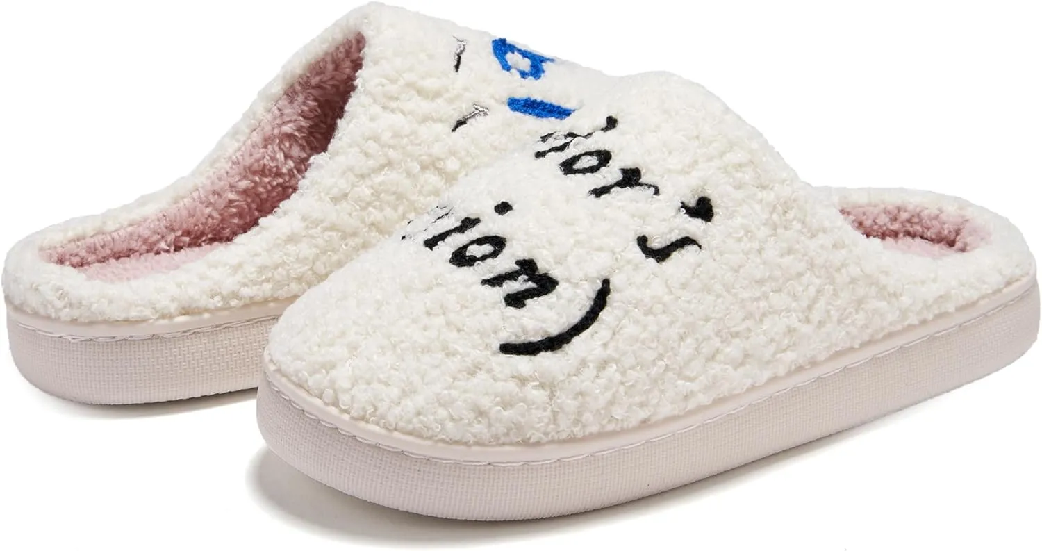 Taylor's Comfy Bedroom Slippers - Cute Ladies Cozy Fluffy Fuzzy House Slippers With Soft Memory Foam Insole