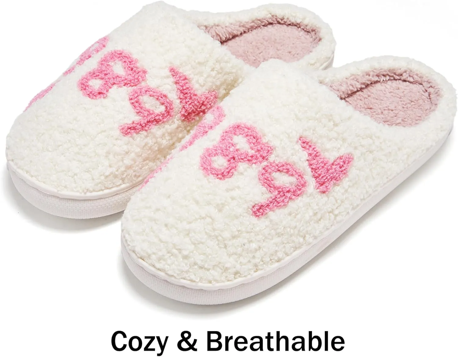 Taylor's Comfy Bedroom Slippers - Cute Ladies Cozy Fluffy Fuzzy House Slippers With Soft Memory Foam Insole