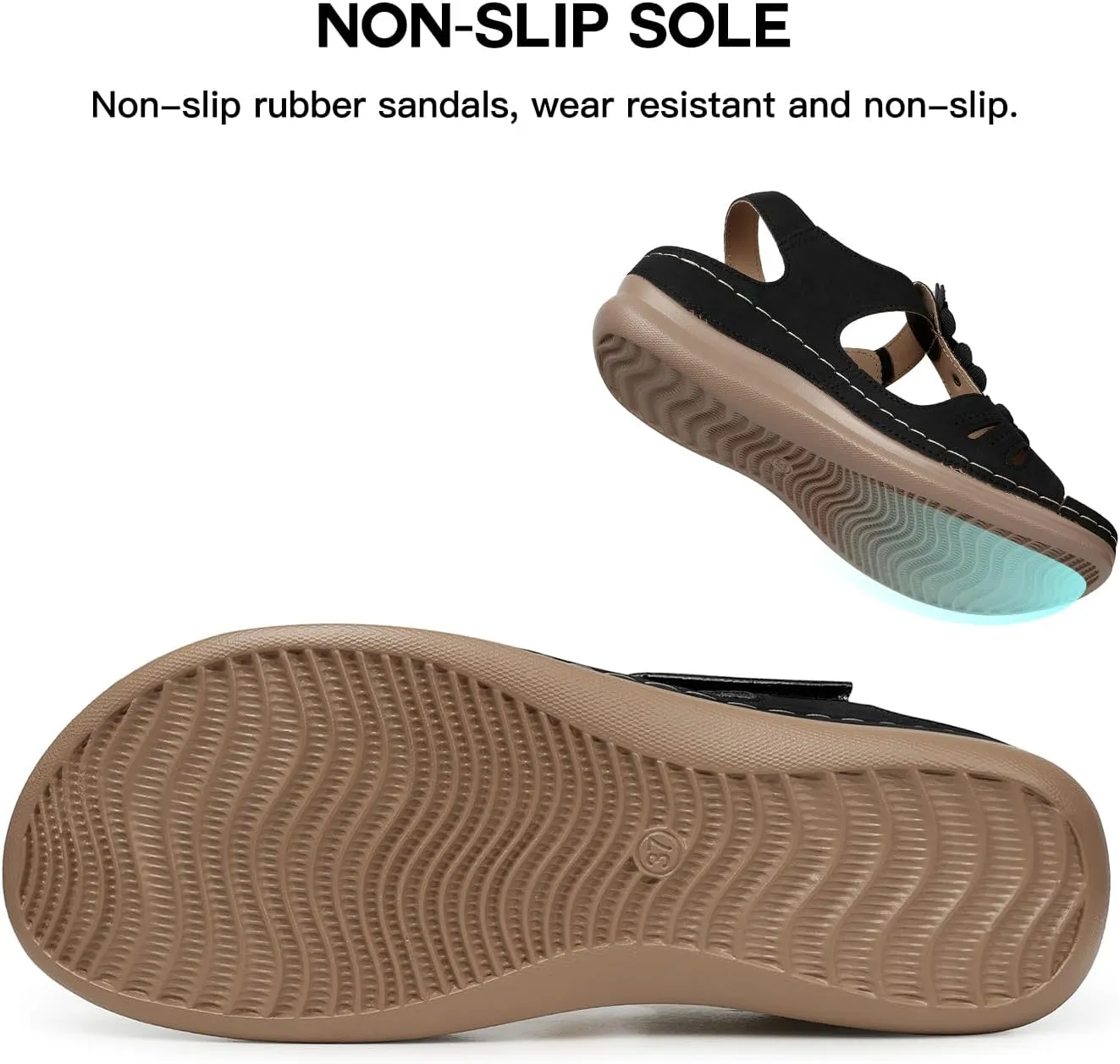 TEMOFON Wedge Sandals for Women Comfortable: Open Toe Sandals with Low Wedges - Dressy Summer Casual Sandals - Flat Comfy Walking Sandals