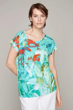 The Crocosmia are in Bloom Pop-Over Short Sleeve Top