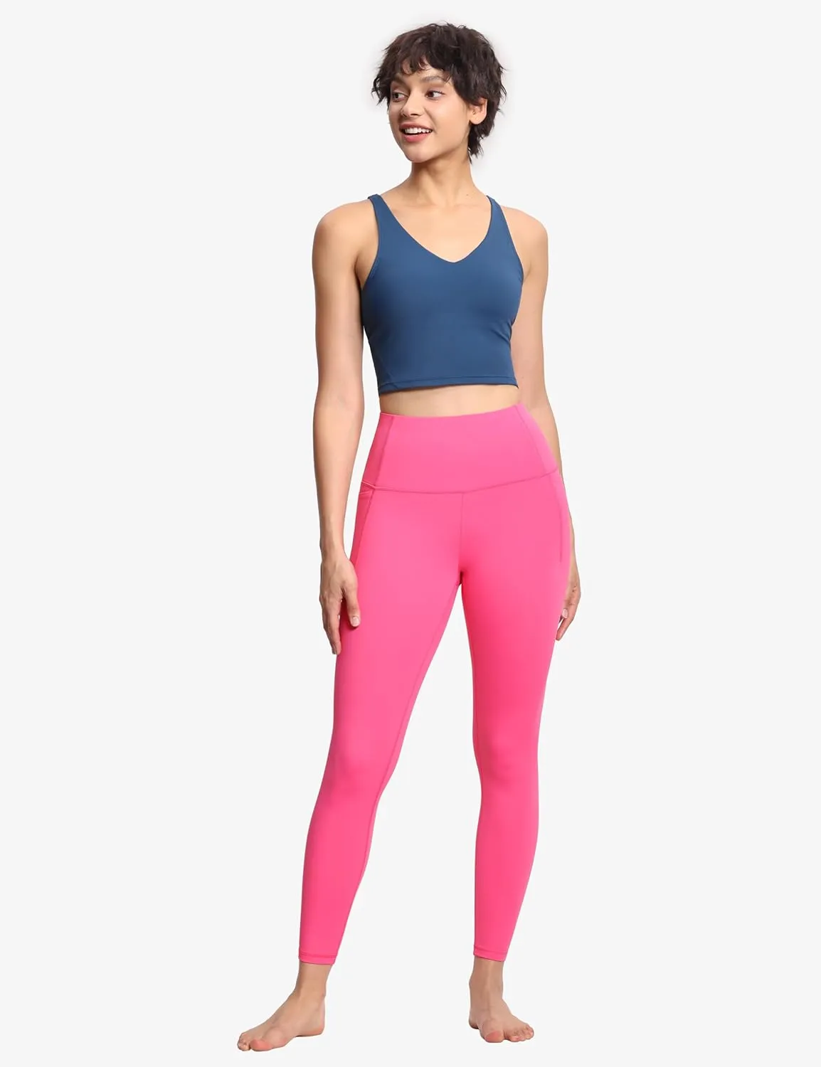 THE GYM PEOPLE Tummy Control Workout Leggings with Pockets High Waist Athletic Yoga Pants for Women Running, Fitness