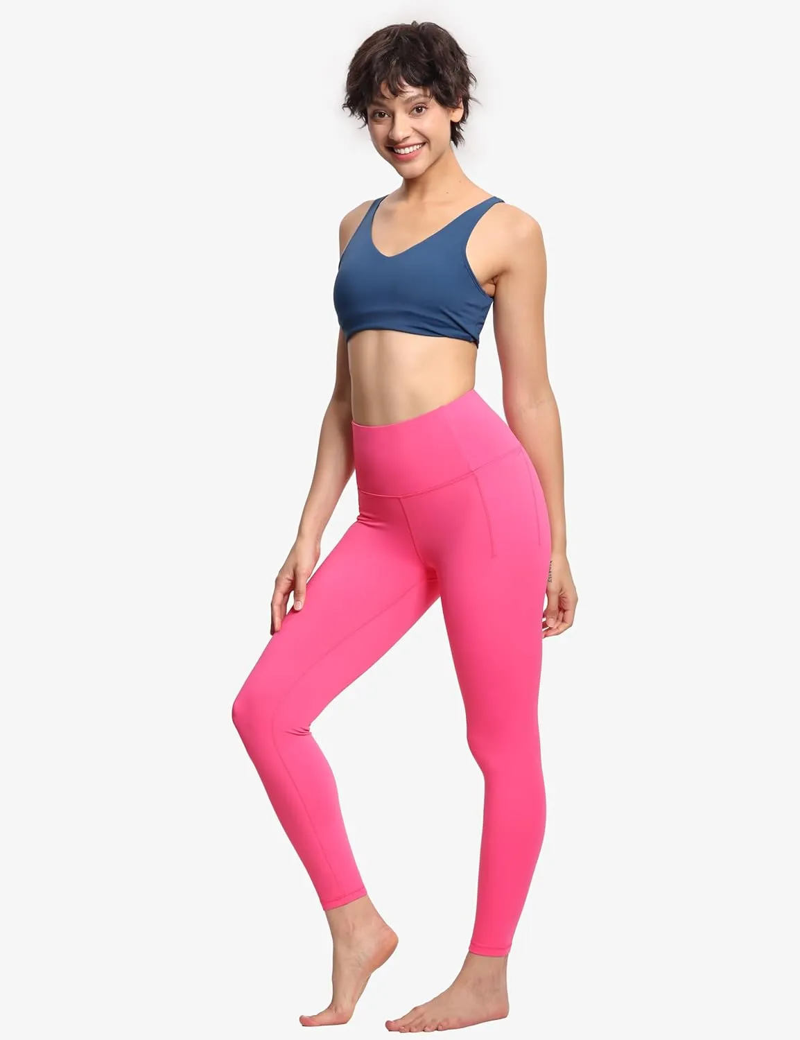 THE GYM PEOPLE Tummy Control Workout Leggings with Pockets High Waist Athletic Yoga Pants for Women Running, Fitness