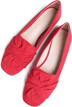 TN TANGNEST Womens Dress Flats Fashion Soft Pointed Toe Bowknot Slip On Flat Shoes