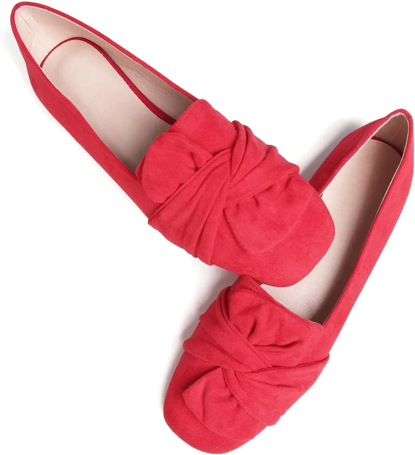 TN TANGNEST Womens Dress Flats Fashion Soft Pointed Toe Bowknot Slip On Flat Shoes