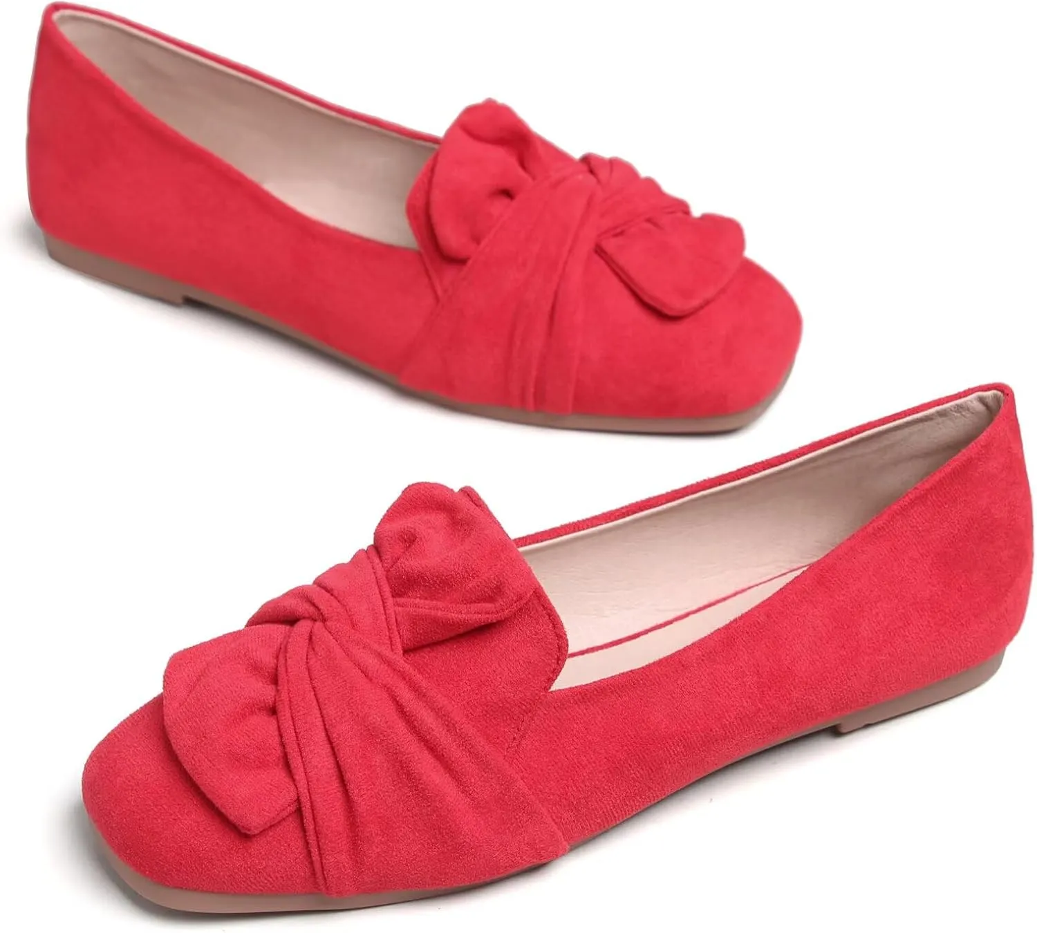 TN TANGNEST Womens Dress Flats Fashion Soft Pointed Toe Bowknot Slip On Flat Shoes