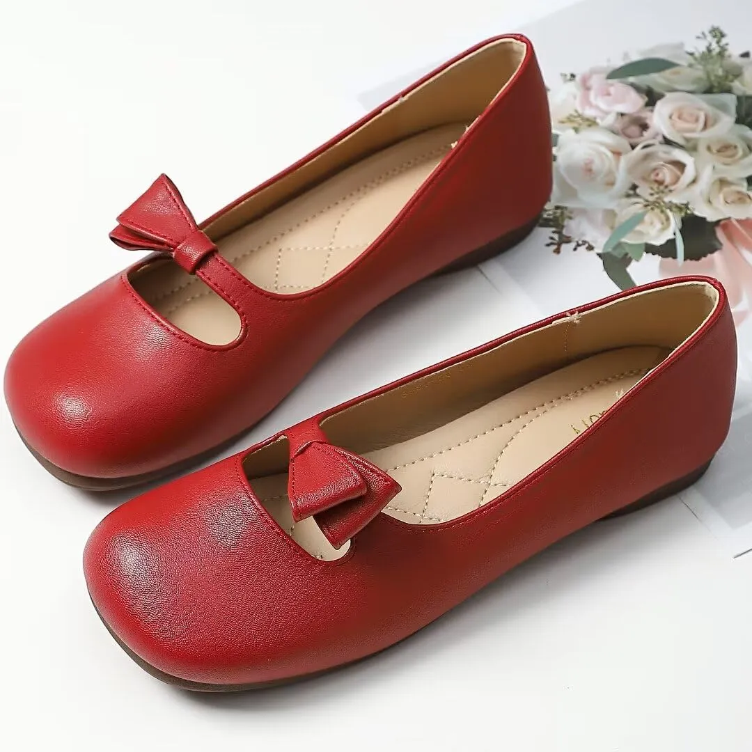 TN TANGNEST Women's Flats Classical Square Toe One Line Strap Mary Jane Flats Soft Slip On Flats