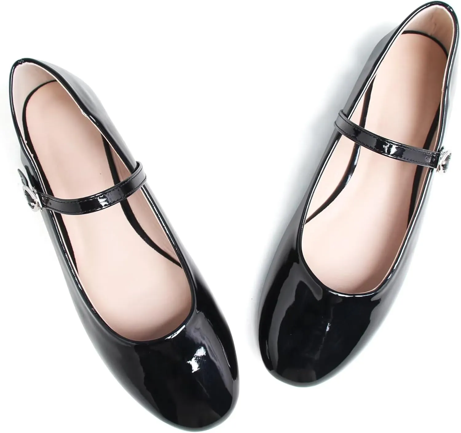 TN TANGNEST Women's Mary Jane Flats Fashion Square Toe Slip On Buckle Flats Soft Comfortable Casual Flat Shoes