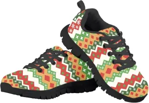 Toddler Boys Girls Sneakers Christmas Soft Breathable Shoes Cute Fashion Lightweight Comfy Low-top Camping Shoes for Party US Little Kid 11-13 Big Kid 1-5 Black Sole