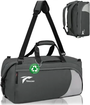 Tolaccea Gym Bags for Men, 54L Large Duffle Bag for Travel with Shoe Compartment, Sports Gym Backpack Carry On Duffel Bag for Weekend Overnight Traveling