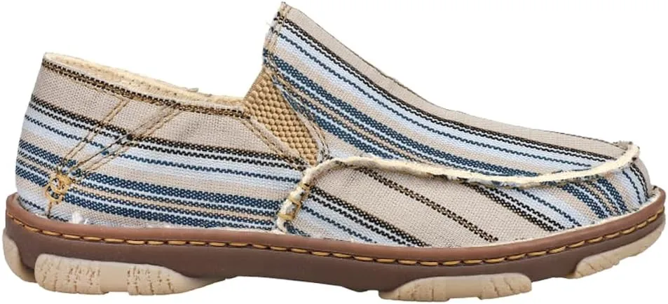 Tony Lama Mens Gator Striped Slip On Casual Shoes - Beige